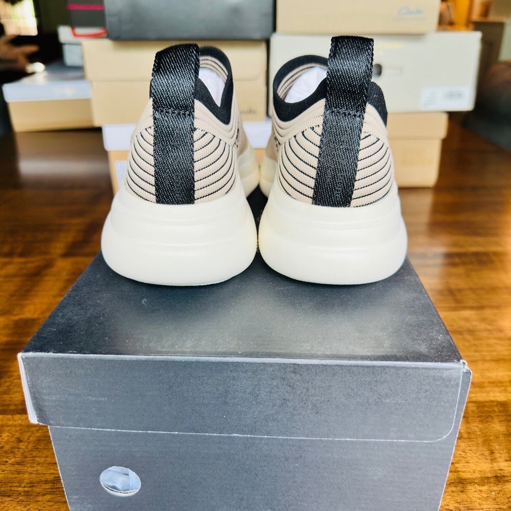 rag & bone Black and Cream Striped Sneakers - Picture 4 of 5